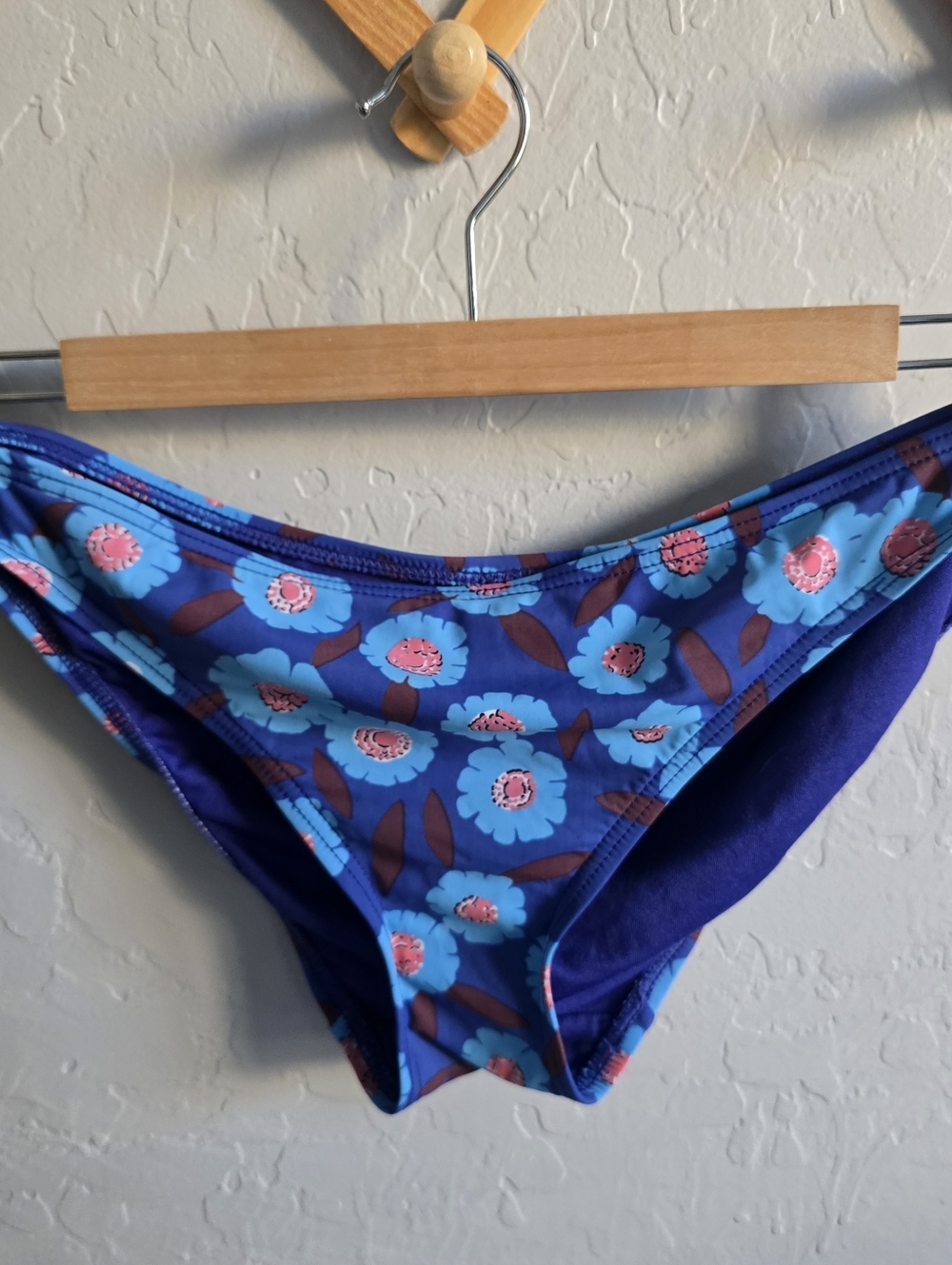 KATE SPADE Cobalt Blue Floral Bikini Set Sz M - Picture 4 of 6